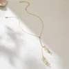 Pendanthalsband Fashion Creative Thin Chain Tassel Necklace For Women Nisch Design All-Match Ladies Street Pography Jewelry Wholesale