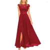 Party Dresses Szsy-SS01#aftonklänning Lång chiffong och spetsvin röd marinblå svart grön bröllop prom grossist split Amazon