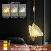 Novelty Items Butterfly Led Pendant Lights Nordic Hanging Lamp Indoor Lighting For Bedside Living Dining Room Kitchen pendente 231017