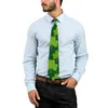 Arco laços st patricks dia gravata sorte verde trevo festa de casamento pescoço masculino retro na moda gravata acessórios personalizado diy colar
