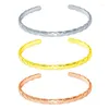 Bangle Malha Prismática Mulheres Retro Cobre Metal Prata Branco Rosa Cor Charme Bangles Jóias Amigos Casal