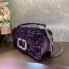 Diamond Purse V Crystal Wallet Leather Purse Designer Bag Valen Bags Fashion Embroidery Bag Laggable Portable Chain Magnetic Snap Flip Cover Shoule Z St8z