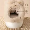 Slippers Winter Women Rabbit Cute Warm Faux Fur Home Soft Sole Plush Cartoon Lining Fluffy Cozy Flat Non Slip Ladies Shoes 231017