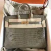 Handtas Echt lederen BK Platinum Damestassen Designer Crocodile Bag One Shoulder Messenger high-end modemerk