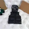 bambini di marca Gilet in piumino Gilet con cappuccio per ragazzi ragazze moda piumino d'oca bambino Capispalla Taglia 100-160 CM Giacca senza maniche con stampa logo Sep01