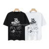 Luxe Modemerk Heren T-shirt Concert Brief Print Korte Mouw Ronde Hals Zomer Losse T-Shirt Top Zwart Wit278S