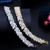 Corrente CWWZircons Brilhante Africano Cubic Zirconia Dubai Banhado A Ouro Noivado Casamento Nupcial Pulseira Jóias Acessórios para Mulheres CB267 231016