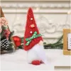 Décorations de Noël Poupée de bonbons de dessin animé Poupées sans visage Accessoires de décoration de table Drop Livraison Maison Jardin Fête Fournitures DHFCK