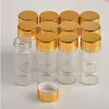 50pcs 10ml Glass Bottles Aluminium Screw Golden Cap Empty Transparent Clear Liquid Gift Container Wishing Bottle Jarsgood qty Ntumw