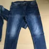 Tute da uomo Semplice giacca blu e jeans Set da 2 pezzi per uomo Abbigliamento da lavoro elasticizzato in stile coreano slim-fit Primavera Autunno Bussiness Daily Denim