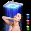 Cabeças de chuveiro de banheiro LED Chuveiro de chuva Cabeça de chuveiro de alta pressão Economia de água automaticamente com sensor de temperatura com mudança de cor Chuveiros para banheiro 231013