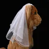Hundkläder husdjur bröllop slöjor cosplay kostymtillbehör för små hundar halloween leveranser