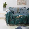 Blankets Textile City Nordic Style Throw Blanket Mermaid Pattern Blanket For Bed Living Room Tapestry Carpet Sofa Blanket Cover Bedspread 231013