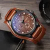 Curren Top Brand Luxury Mens Watchs Horloges masculines Date Sport Sport Military Horloge STRAP CURTURE AFFAIR