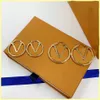 Kvinnor Hoopörhängen Fashion Circle Gold Earring Jewelry Luxurys Designer Earrings Letter Stud Earring Silver Hoops Box Size 5CM 4C280Y