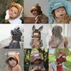 Czapki kapelusze dla dzieci króliczka kosel popielona marka dziecięcego Praphy Props Born Boy Cartoon Autumn Toddler Girls Hat Hat Botton Fisherman Sun Cap 231017