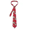 Papillon con stampa a sfera Cravatta da calcio Collo grafico Kawaii Colletto divertente per accessori per cravatte per feste di nozze per adulti unisex