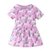 Vestidos da menina Little maven vestido infantil verão algodão girafa roupas casuais conforto para crianças 2-7 anos 231016