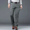 Erkek pantolon bahar yaz erkek takım elbise pantolon pantolon iş ofisi pamuk klasik siyah mavi pantolon erkek artı boyut 40 231013