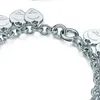 Bracelet en argent Sterling 925 pour femmes, classique, à la mode, carte cœur, bijoux, cadeau de vacances, 200925272Z