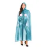 Sexy Front Button-up Perspective Long Cape See-through Windbreaker Hooded Cloak Clear Pvc Leather Ponchos Erotic Lingerie FemaleAnime Costumes