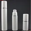 15ml 30ml 50ml Pure White Cylindrical Silver Edge Cosmetic Packing Containers Plastic Emulsion Airless Pump Bottle#213goods Vtxmd Awrqg