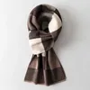 Sjaals Heren Zuivere Wollen Sjaal voor de Winter Plaid Warme Hals Sjaals Klassiek Zakelijk 100% Wollen Sjaals Wraps Kasjmier Lange Sjaal Foulard Homme 231016