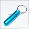 Keychains Lanyards Keychains Fashion Accessories Waterproof Keychain Aluminium Pill Box Case Bottle Cache Holder Container Keyring Me DHX19