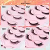 False Eyelashes RED SIREN Cat Eye Lashes 5 Pairs Winged Wispy Natural False Eyelashes Makeup Eye Faux Mink Eyelashes 231016