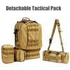 Backpack 50L Tactical Military Backpack Men's Army Camo 4 in 1 Molle Pack Hiking Trekking Bags Outdoor Camping Sports 3D Rucksack 231017