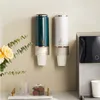 Kitchen Storage Light Luxury Disposable Paper Cup Rack Wall-mounted Non-punching Automatic Drop Box