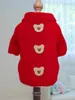 Dog Apparel Red Blue Colors Two Feet Sweaters For Pet Cat Clothes Soft And Comfortable Cute Cookie Bear Dogs