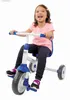 Biciclette cavalcabili Ride 'N Learn Trike 3 in 1 in blu Triciclo convertibile per bambini piccoli con 3 fasi di crescita Q231017