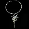 Choker Grunge Accessories Oregelbundet brev Pendant Halsband Punk smycken Thorn Halsband för kvinnor Goth koreanska modekedjor