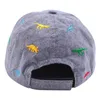 Czapki czapki haft haftowa dinozaur czapka dla chłopców maluch lato słońce chroń dziecięcy kapelusz baseball czapka baseballowa kreskówka dla małego chłopcy hat hat bawełna 231017