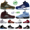 5 Men Basketball Shoes Jumpman 5s Sneaker University Racer Blue Burgundy Photon Dust Olive Midnight Navy Lucky Green Oreo Easter Sail Mens Trainer Sports Sneakers
