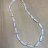 Hängsmycken barock stick pärlhalsband naturliga bar kvinnor sötvatten trendig choker boho mode collier tjej present smycken smycken