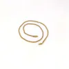 18k Connect Solid Fine Gulgulguld Fyllt 3 mm tunnskuren repkedja halsband Kvinnor 500mm 20 2921