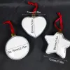 Sublimation Xmas ball flat plastic ball MDF insert blanks for customized printing Xmas tree decoration by Ocean 1017