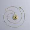 Hänghalsband diwenfu 14k guld färg halsbands påse form för kvinnor fin äkta 14 k bizuteria ädelsten krage mujer box 231017