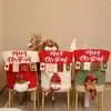 Cadeira cobre jantar natal casa cozinha chapéu para quarto encosto decoração pano tecido desenhos animados decoração capa