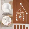 Mobiles# Lassen Sie uns machen Spieluhr Baby Krippe Mobile Rassel Spielzeug Box Holz Bett Glocke Halterung Pädagogisches Spielzeug Nordic Hängen dekor Zubehör Q231017