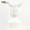 Artículos de fiesta FF14 Y'shtola Ya Shutora Ruru Peluca de cosplay Orejas Final Fantasy XIV Pelo sintético corto rojo Resistente al calor Juego de rol de Halloween