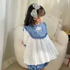 소녀 드레스 2pcs miayii 아기 의류 스페인 공주 볼 가운 자수 인쇄 생일 파티 Lolita Easter Eid for Girls A1052