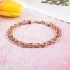 Link Bracelets Fashion Rose Gold Plated Bracelet Wave Twisted Rope Chain For Women Metal Wedding Party Jewelry Trend 2023