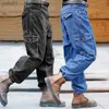 Men's Jeans Labor Insurance Pants Men's Work Welding Workers Anti-scalding Wear-resistant lti-pocket Overalls Auto Repair JeansL231017