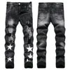 Мужские джинсы с надписью Star AM, крошечные пятна, мужские лоскутные рваные сексуальные брюки с вышивкой, романтические дикие мотоциклетные брюки, мужские AM3391-00, размер 29-38