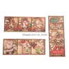 Décorations de Noël Produits décoratifs Dessin animé Santa Claus Combinaison Pendentif en bois Accessoires d'arbre de voiture Drop Livraison Accueil Gar Dhmhe