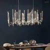 Lampadari Modern Luxury LED Lampadario Luce Cristallo Ramo di un albero Candela Luci a sospensione Lampada a sospensione da sposa per sala da pranzo Soggiorno Kithen