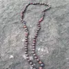 ST0270 10mm peau de léopard jaspe pierre homme femmes Unique Boho bijoux 40 ''Long collier en pierre naturelle collier de perles 307d
